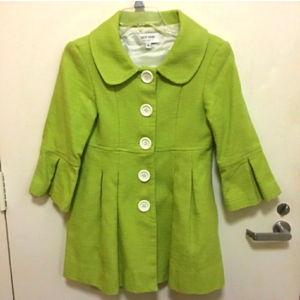 Green Bell Sleeve Skirtin Around Jacket, sz 6